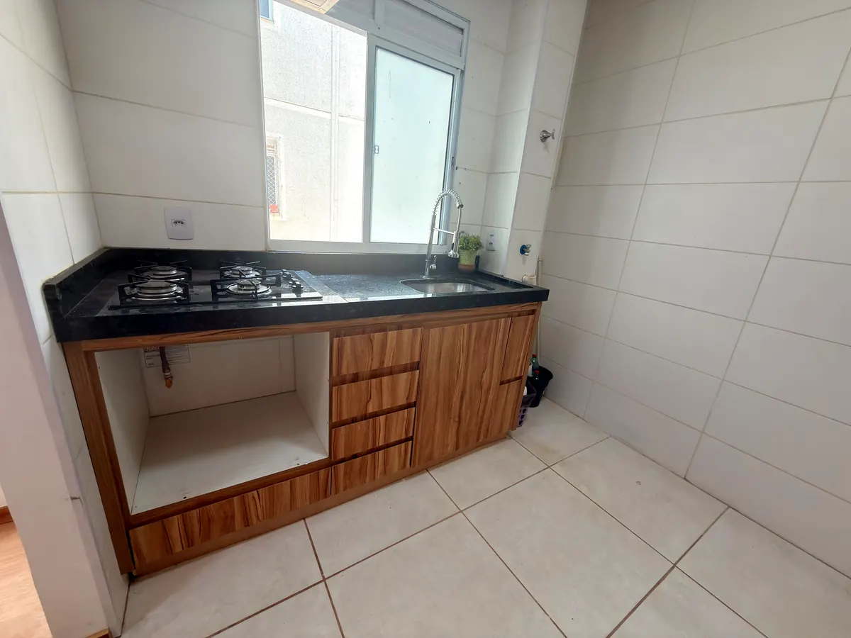 Bancada com o cooktop
